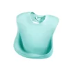 baberos de silicona OEM BPA free waterproof foldable Food Grade Custom Feeding bibs baby silicone bib - Image 2